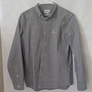 Men's BEAMS Japanese fabric button-up shirt with mini animal embroidery